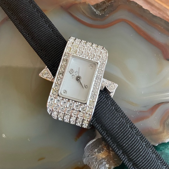 Collectable Holiday ArtDeco Suzanne Somers Crystal Art Deco Vintage Style Watch - Picture 14 of 15
